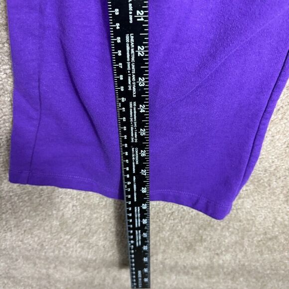 NBA LA Lakers Sweatpants Womens Size Small S Purple Wide Leg Graphic Drawstring - Picture 9 of 12